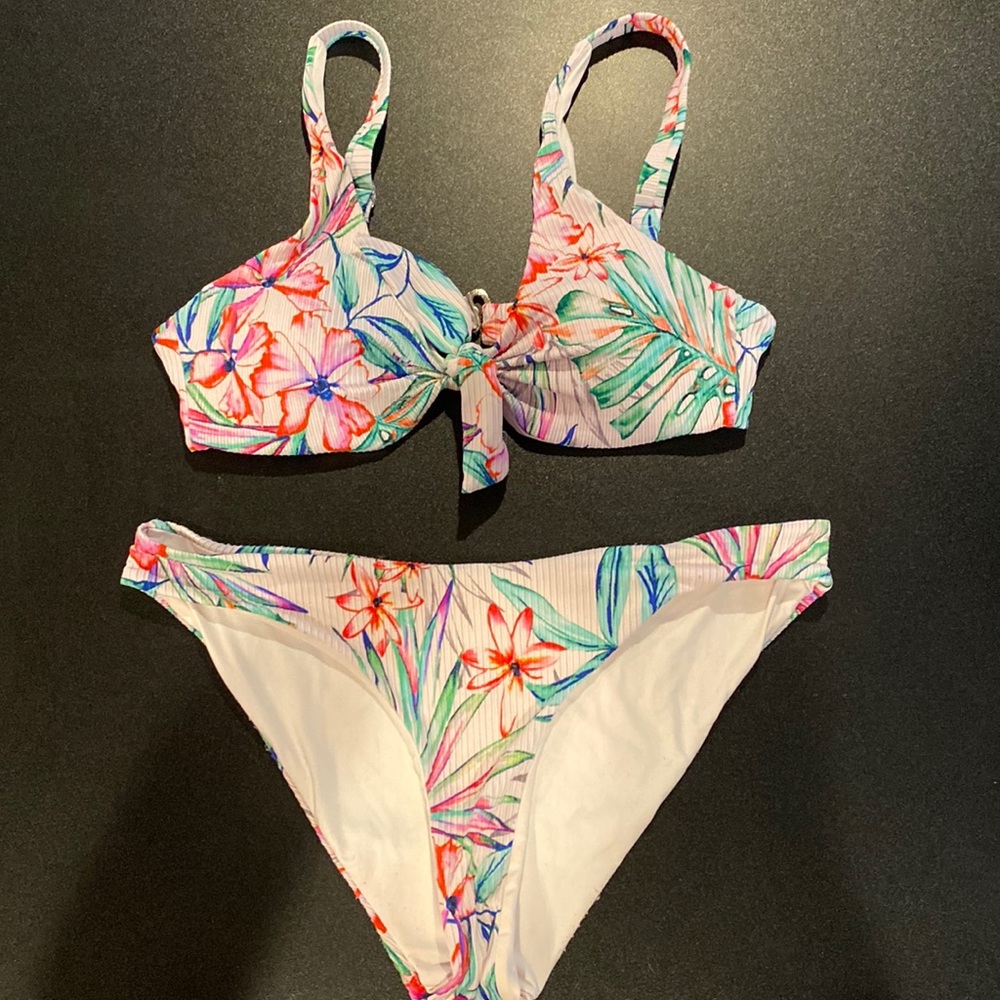 Hawaiian flower bathing suit